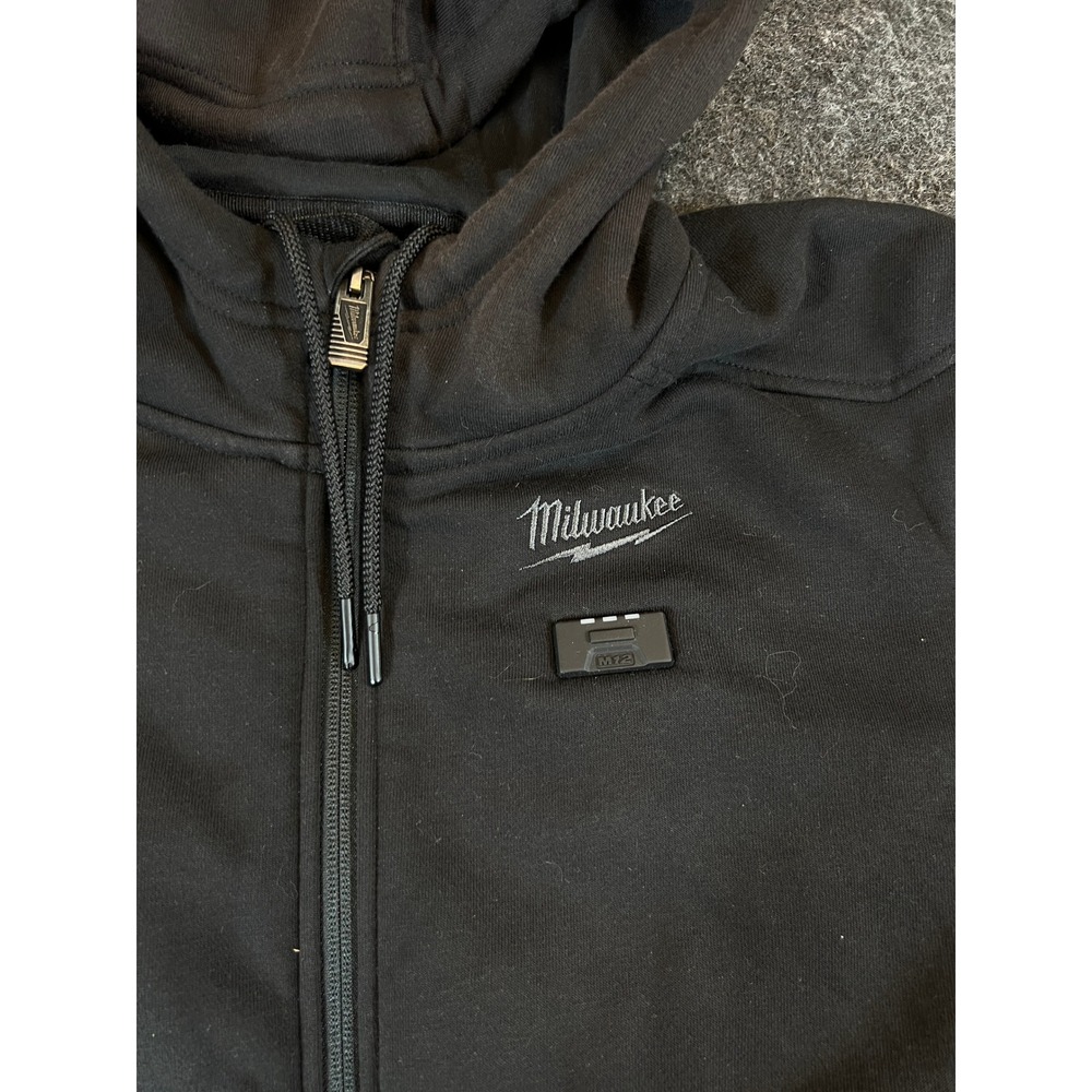 Milwaukee M12 Heated Gear Black Full Zip Hoodie Sweatshirt F200 Mens XL Utility - Picture 4 of 12